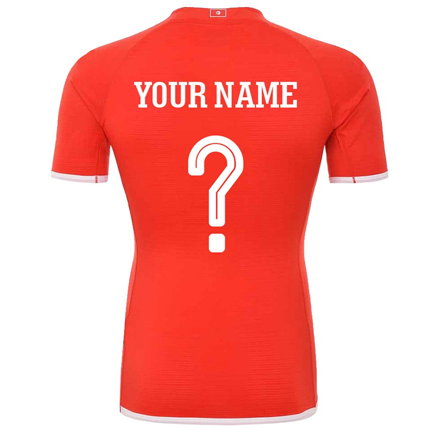 Herren Tunesische Ihren Namen #0 Rot Heimtrikot Trikot 22-24 T-shirt Schweiz