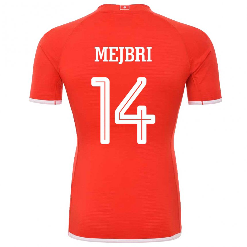 Homme Maillot Tunisie Hannibal Mejbri #14 Rouge Tenues Domicile 22-24 T-shirt Suisse