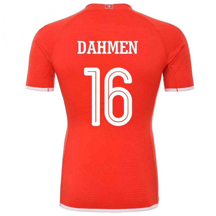 Herren Tunesische Aymen Dahmen #16 Rot Heimtrikot Trikot 22-24 T-shirt Schweiz