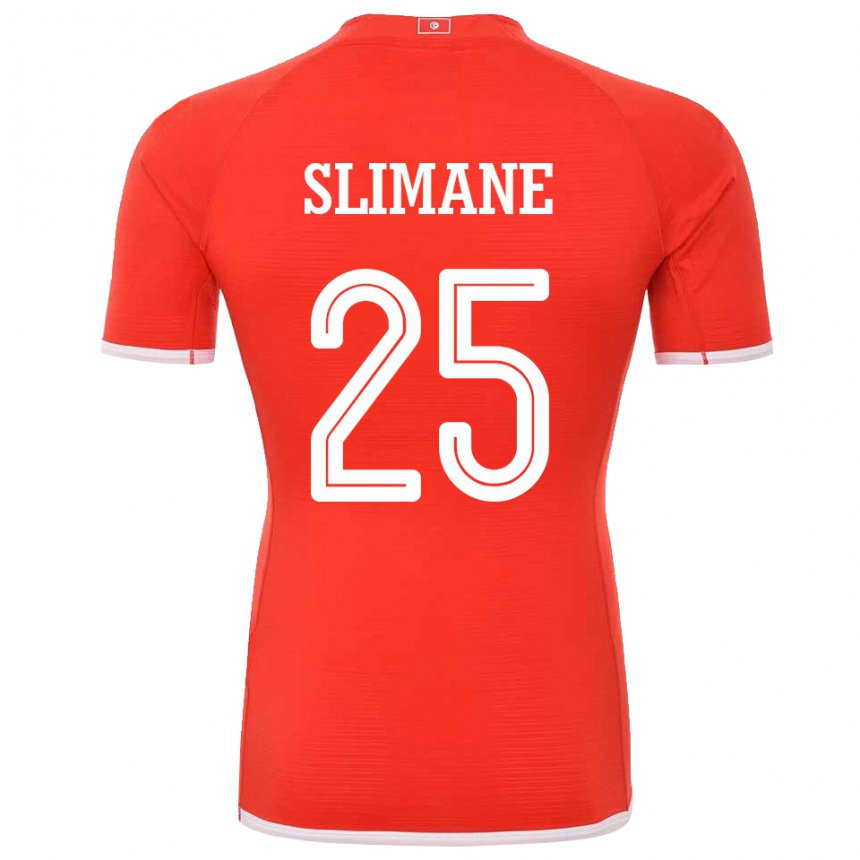 Herren Tunesische Anis Ben Slimane #25 Rot Heimtrikot Trikot 22-24 T-shirt Schweiz