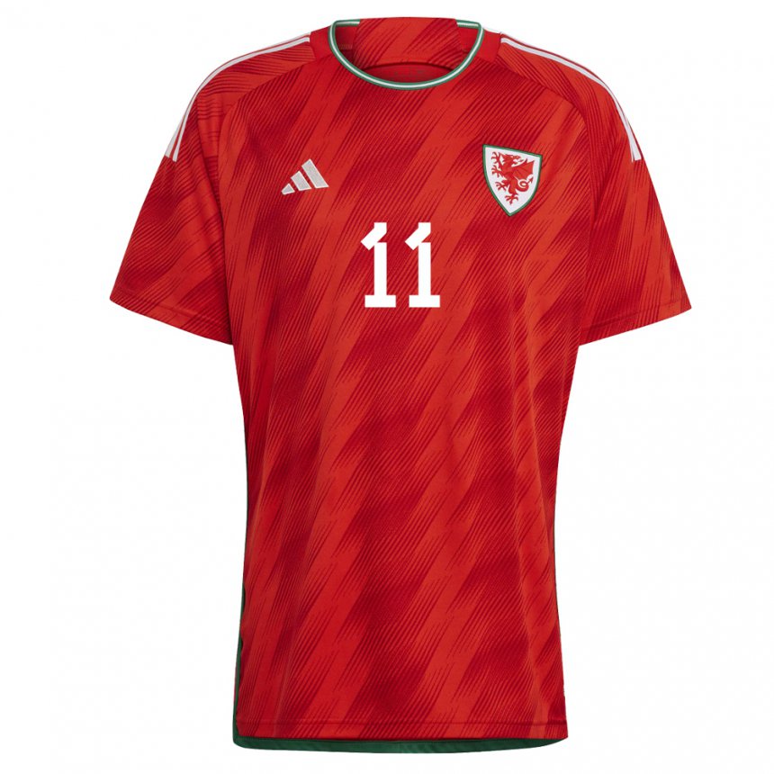 Homme Maillot Pays De Galles Gareth Bale #11 Rouge Tenues Domicile 22-24 T-shirt Suisse