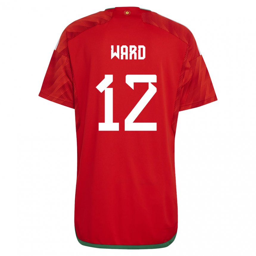 Herren Walisische Danny Ward #12 Rot Heimtrikot Trikot 22-24 T-shirt Schweiz
