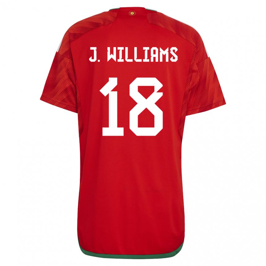 Herren Walisische Jonathan Williams #18 Rot Heimtrikot Trikot 22-24 T-shirt Schweiz