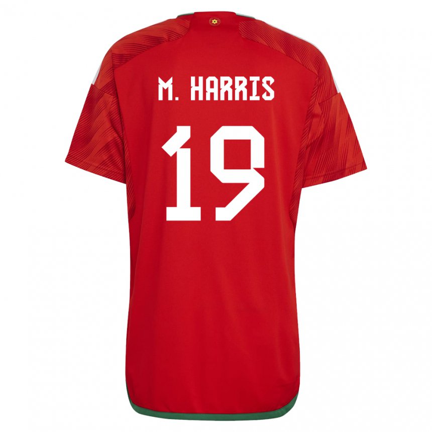 Herren Walisische Mark Harris #19 Rot Heimtrikot Trikot 22-24 T-shirt Schweiz