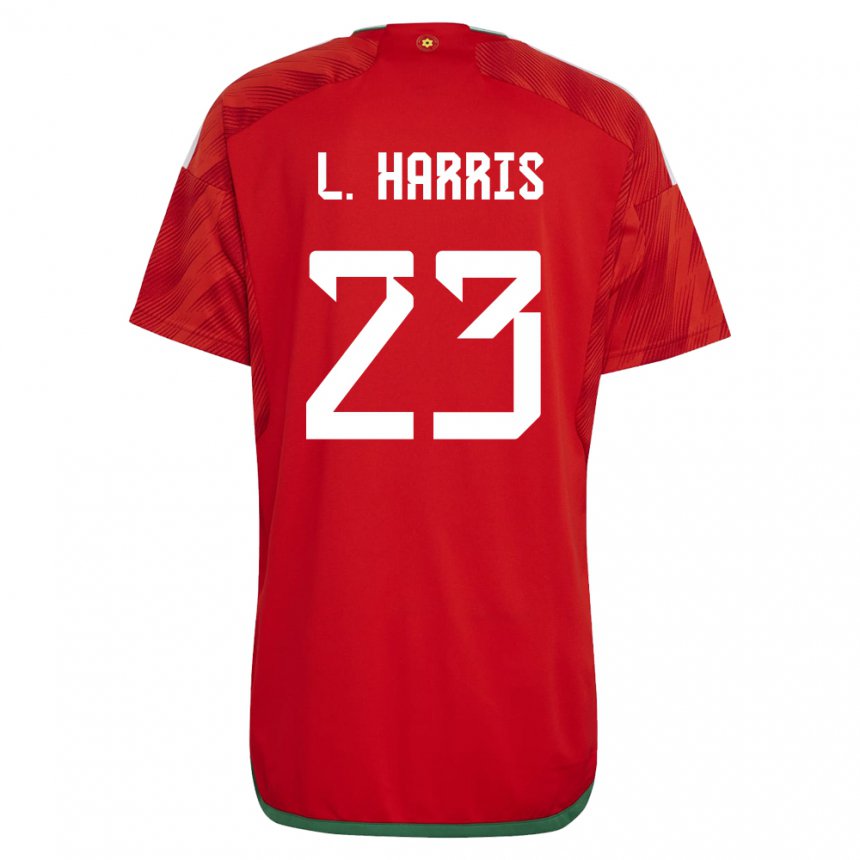 Herren Walisische Luke Harris #23 Rot Heimtrikot Trikot 22-24 T-shirt Schweiz