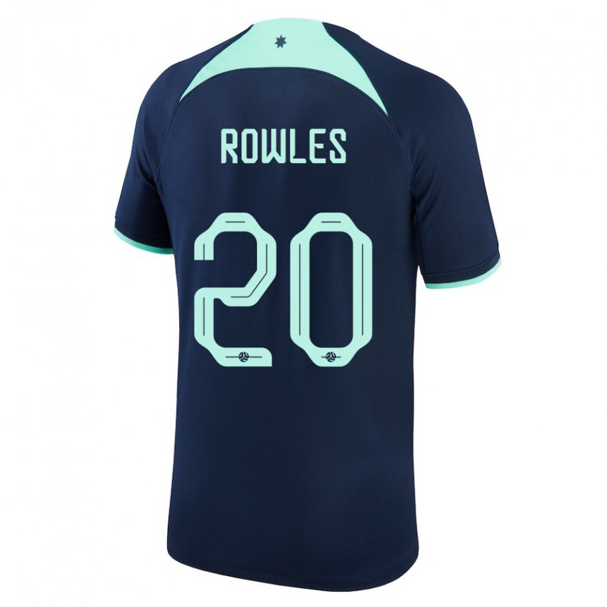 Herren Australische Kye Rowles #20 Dunkelblau Auswärtstrikot Trikot 22-24 T-shirt Schweiz