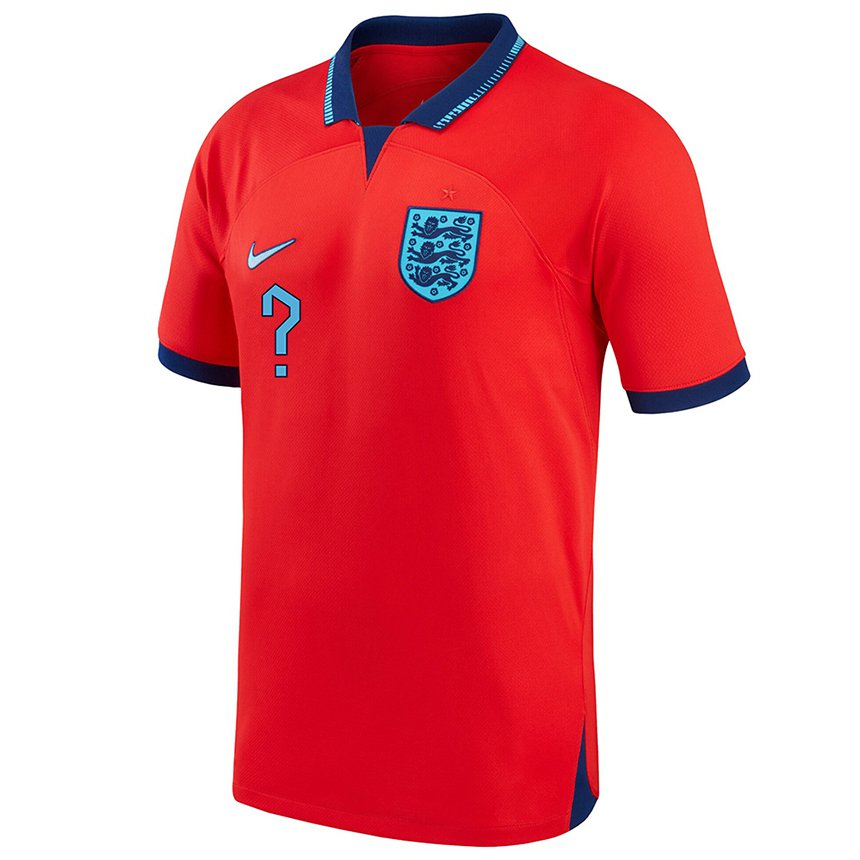 Homme Maillot Angleterre Votre Nom #0 Rouge Tenues Extérieur 22-24 T-shirt Suisse