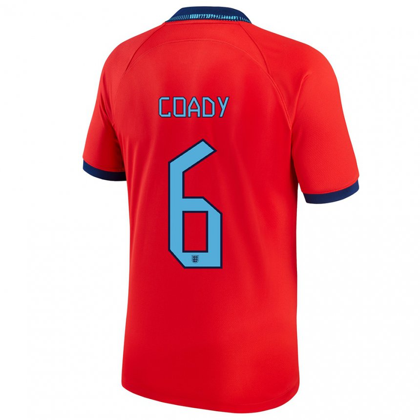 Homme Maillot Angleterre Conor Coady #6 Rouge Tenues Extérieur 22-24 T-shirt Suisse