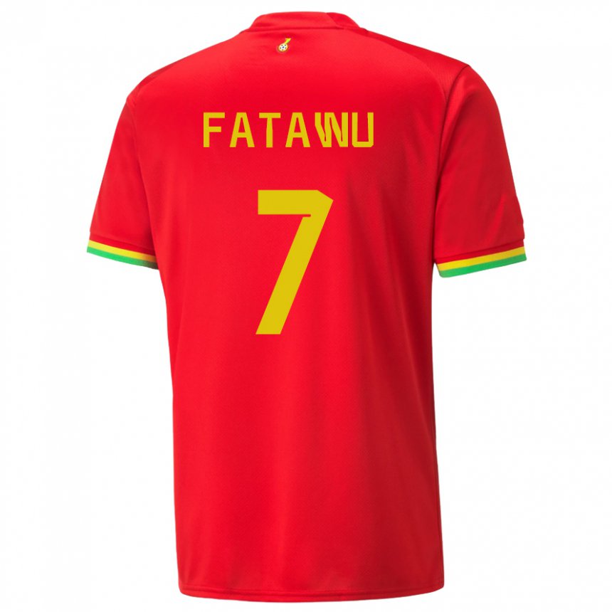 Homme Maillot Ghana Issahaku Fatawu #7 Rouge Tenues Extérieur 22-24 T-shirt Suisse
