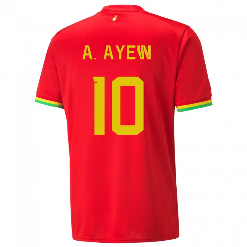Homme Maillot Ghana Andre Ayew #10 Rouge Tenues Extérieur 22-24 T-shirt Suisse