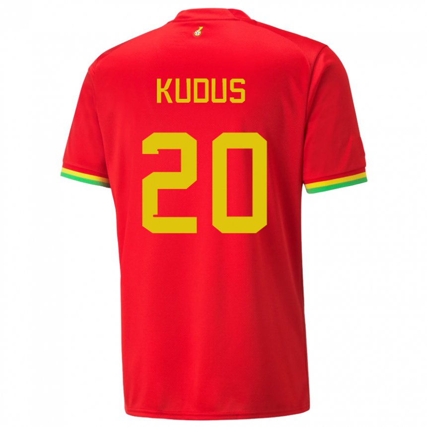 Homme Maillot Ghana Mohammed Kudus #20 Rouge Tenues Extérieur 22-24 T-shirt Suisse