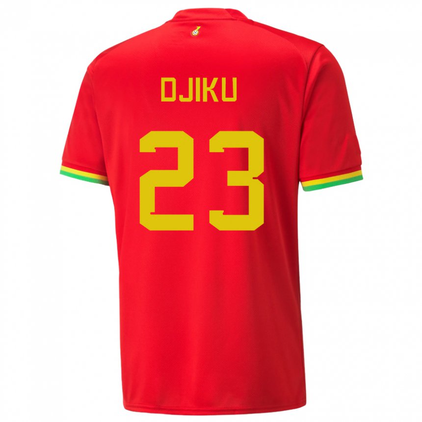 Homme Maillot Ghana Alexander Djiku #23 Rouge Tenues Extérieur 22-24 T-shirt Suisse