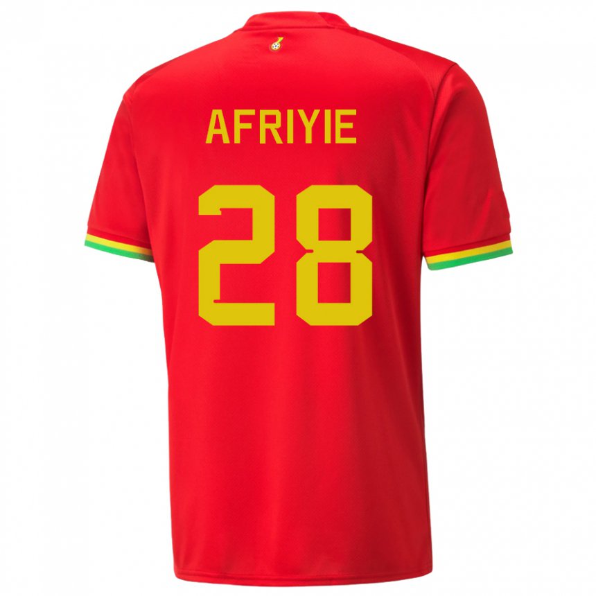 Homme Maillot Ghana Daniel Afriyie #28 Rouge Tenues Extérieur 22-24 T-shirt Suisse