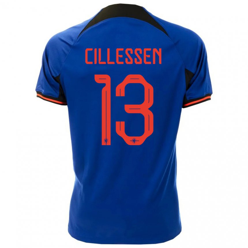 Homme Maillot Pays-bas Jasper Cillessen #13 Bleu Royal Tenues Extérieur 22-24 T-shirt Suisse