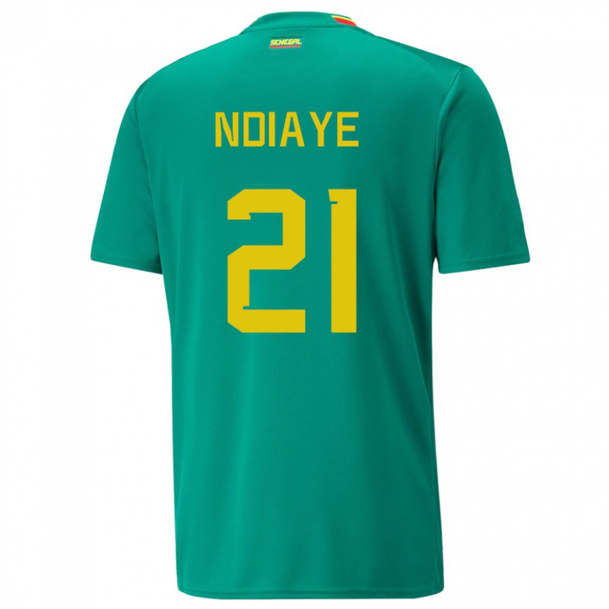Homme Maillot Sénégal Iliman Ndiaye #21 Verte Tenues Extérieur 22-24 T-shirt Suisse