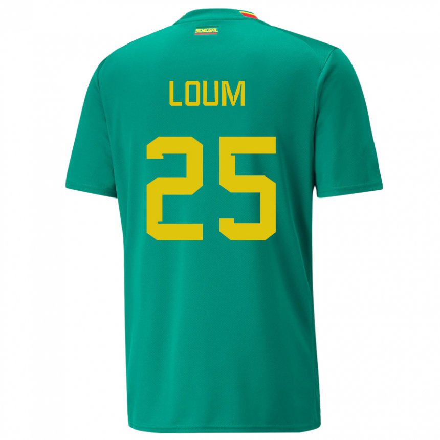 Herren Senegalesische Mamadou Loum #25 Grün Auswärtstrikot Trikot 22-24 T-shirt Schweiz