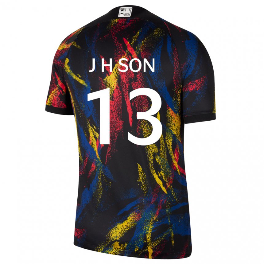 Homme Maillot Corée Du Sud Jun-ho Son #13 Multicolore Tenues Extérieur 22-24 T-shirt Suisse