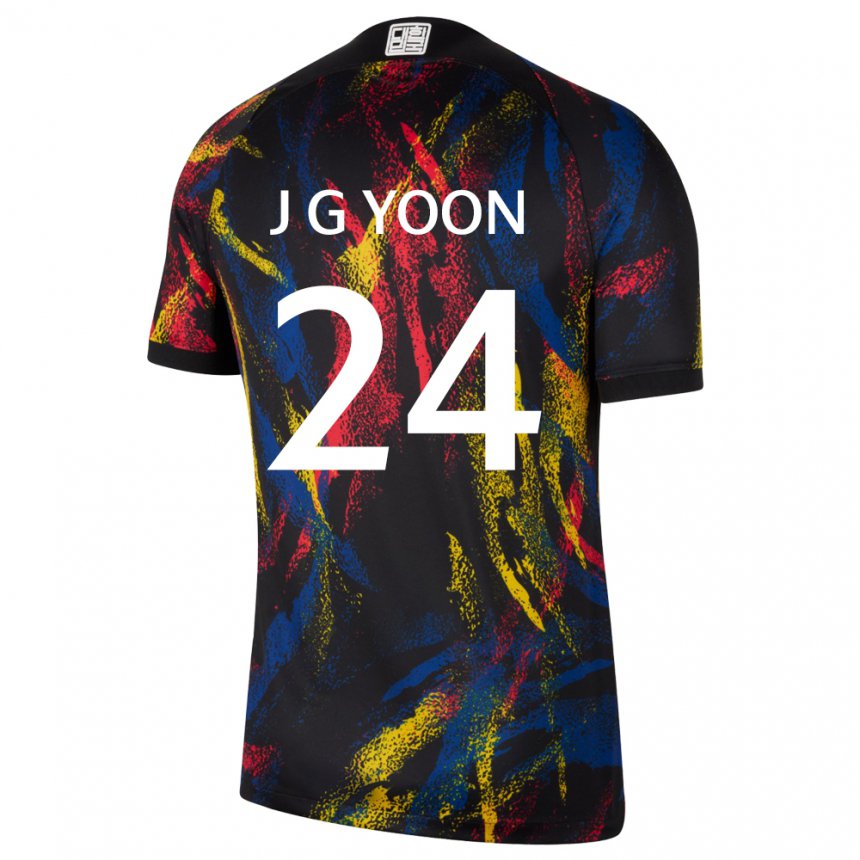 Homme Maillot Corée Du Sud Jong-gyu Yoon #24 Multicolore Tenues Extérieur 22-24 T-shirt Suisse