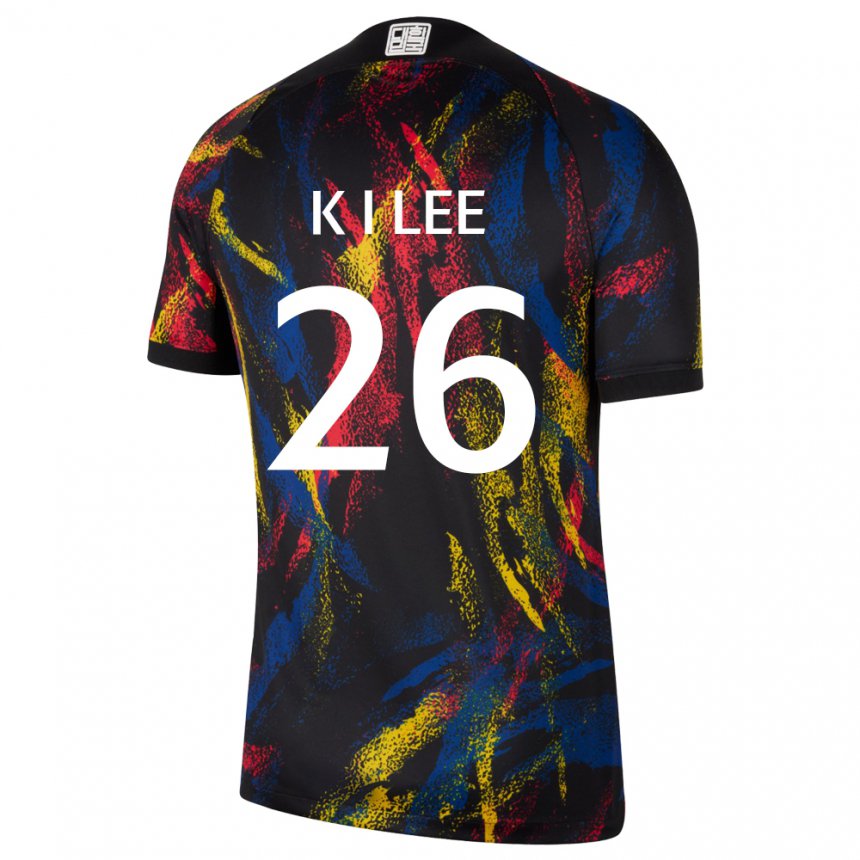 Homme Maillot Corée Du Sud Kang-in Lee #26 Multicolore Tenues Extérieur 22-24 T-shirt Suisse