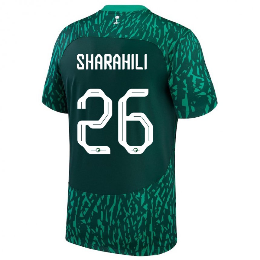Herren Saudi-arabische Riyadh Sharahili #26 Dunkelgrün Auswärtstrikot Trikot 22-24 T-shirt Schweiz