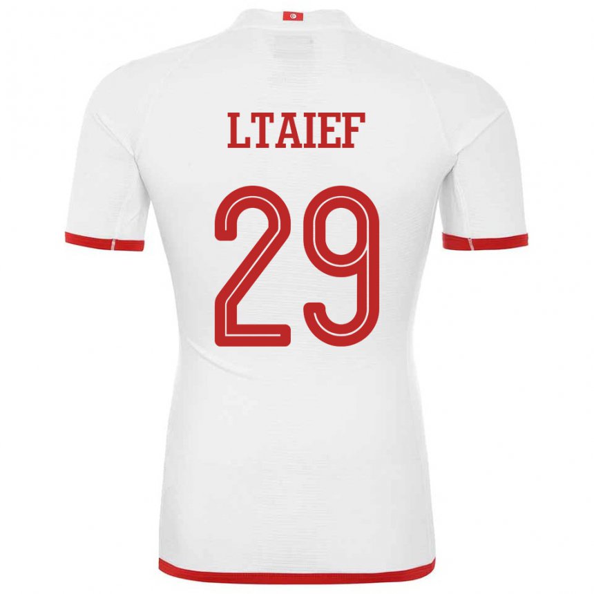 Herren Tunesische Sayfallah Ltaief #29 Weiß Auswärtstrikot Trikot 22-24 T-shirt Schweiz