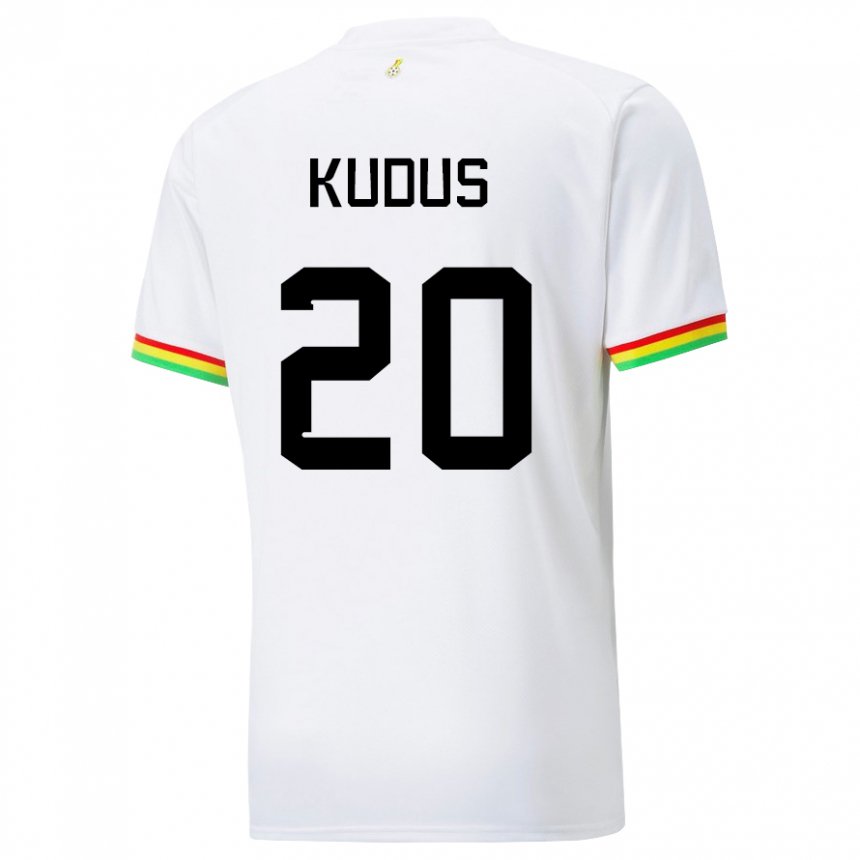Femme Maillot Ghana Mohammed Kudus #20 Blanc Tenues Domicile 22-24 T-shirt Suisse