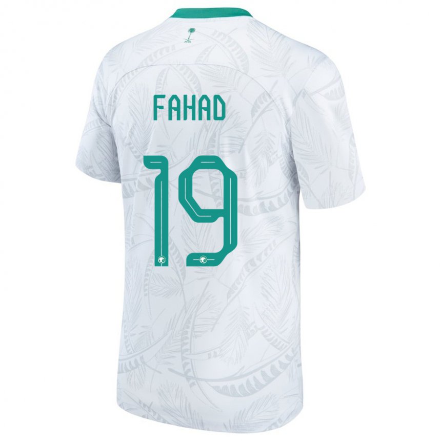 Femme Maillot Arabie Saoudite Fahad Al Muwallad #19 Blanc Tenues Domicile 22-24 T-shirt Suisse