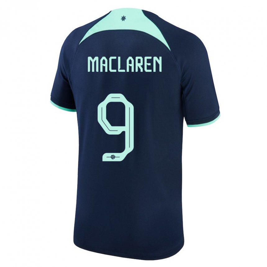 Damen Australische Jamie Maclaren #9 Dunkelblau Auswärtstrikot Trikot 22-24 T-shirt Schweiz