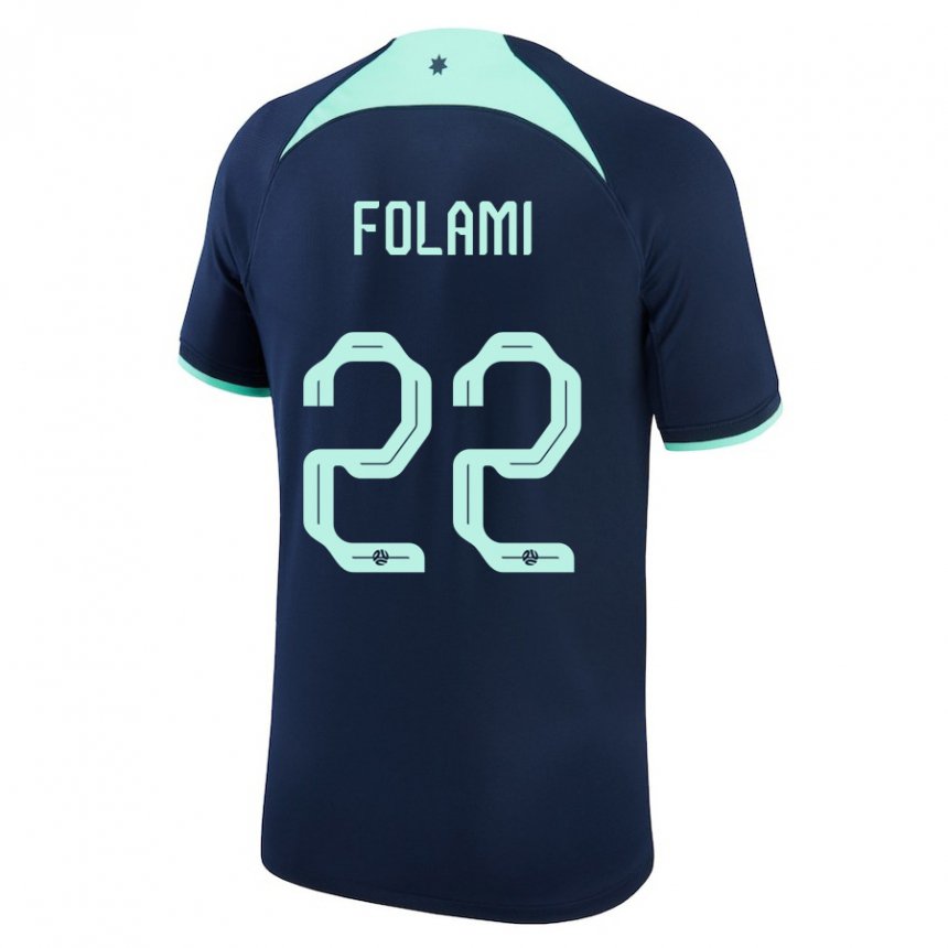 Damen Australische Ben Folami #22 Dunkelblau Auswärtstrikot Trikot 22-24 T-shirt Schweiz