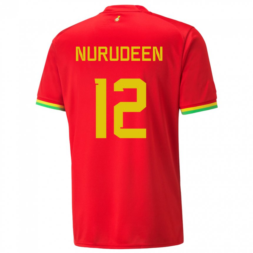 Femme Maillot Ghana Abdul Nurudeen #12 Rouge Tenues Extérieur 22-24 T-shirt Suisse