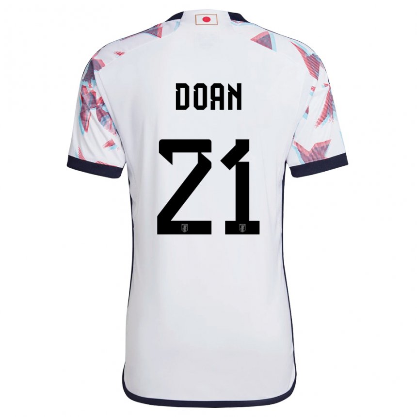 Damen Japanische Ritsu Doan #21 Weiß Auswärtstrikot Trikot 22-24 T-shirt Schweiz