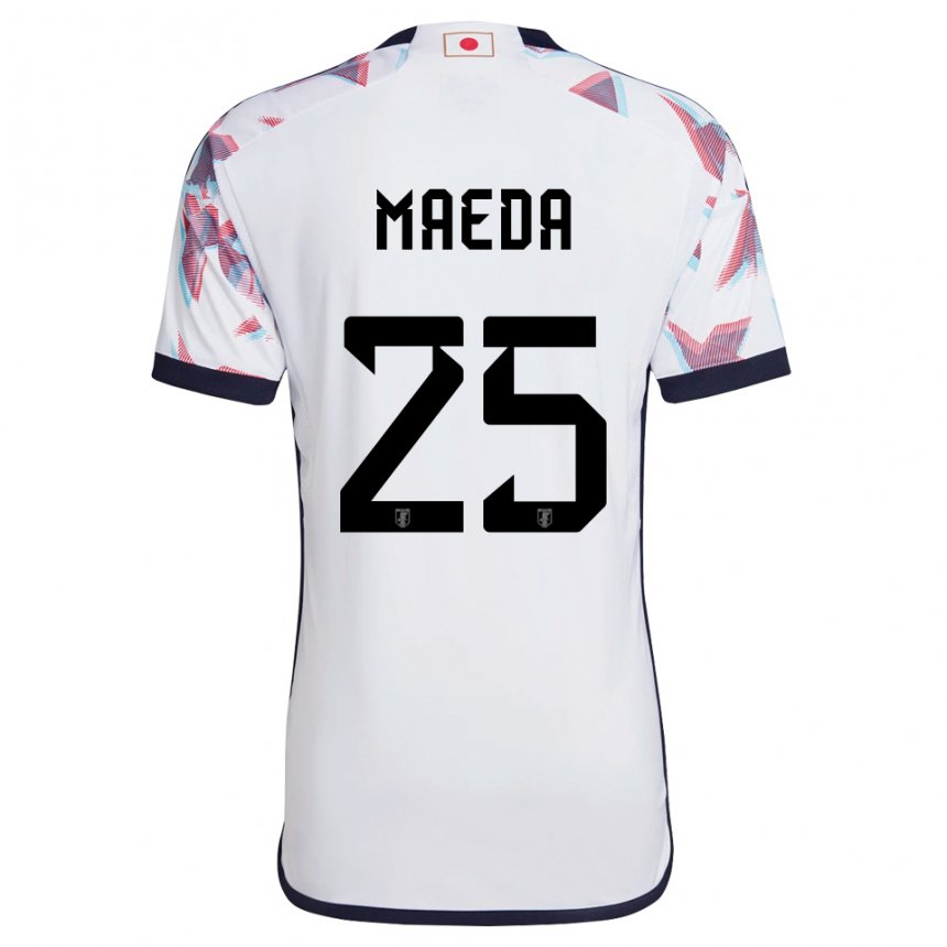 Damen Japanische Daizen Maeda #25 Weiß Auswärtstrikot Trikot 22-24 T-shirt Schweiz