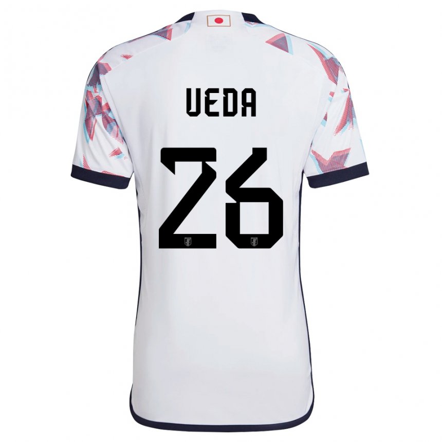 Damen Japanische Ayase Ueda #26 Weiß Auswärtstrikot Trikot 22-24 T-shirt Schweiz