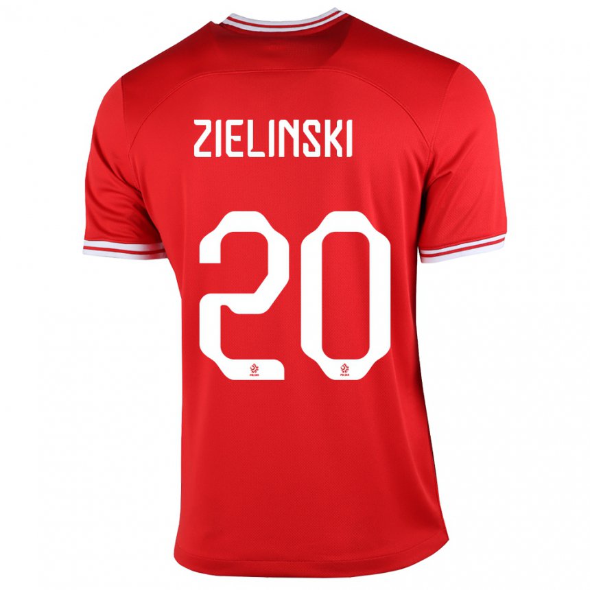 Femme Maillot Pologne Piotr Zielinski #20 Rouge Tenues Extérieur 22-24 T-shirt Suisse