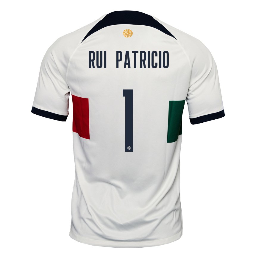 Femme Maillot Portugal Rui Patricio #1 Blanc Tenues Extérieur 22-24 T-shirt Suisse