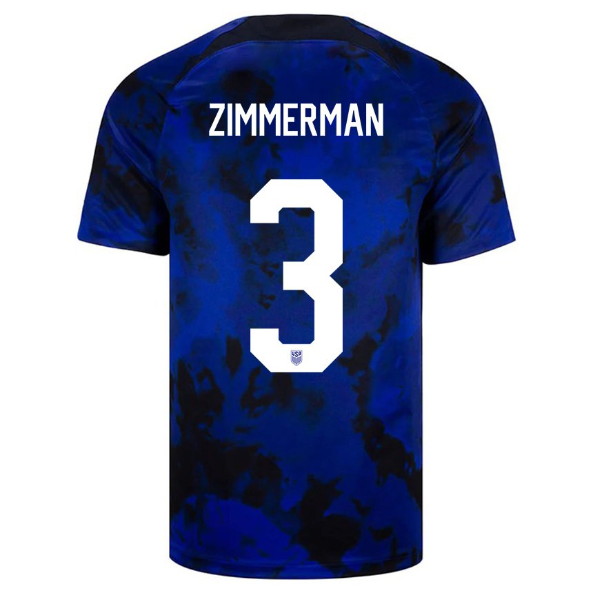 Femme Maillot États-unis Walker Zimmerman #3 Bleu Royal Tenues Extérieur 22-24 T-shirt Suisse