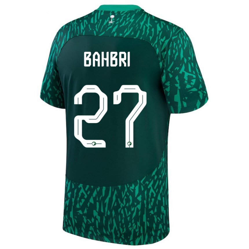 Femme Maillot Arabie Saoudite Hatan Bahbri #27 Vert Foncé Tenues Extérieur 22-24 T-shirt Suisse