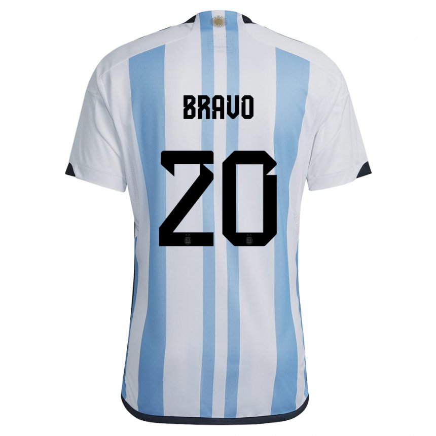Enfant Maillot Argentine Ruth Bravo #20 Blanc Bleu Ciel Tenues Domicile 22-24 T-shirt Suisse