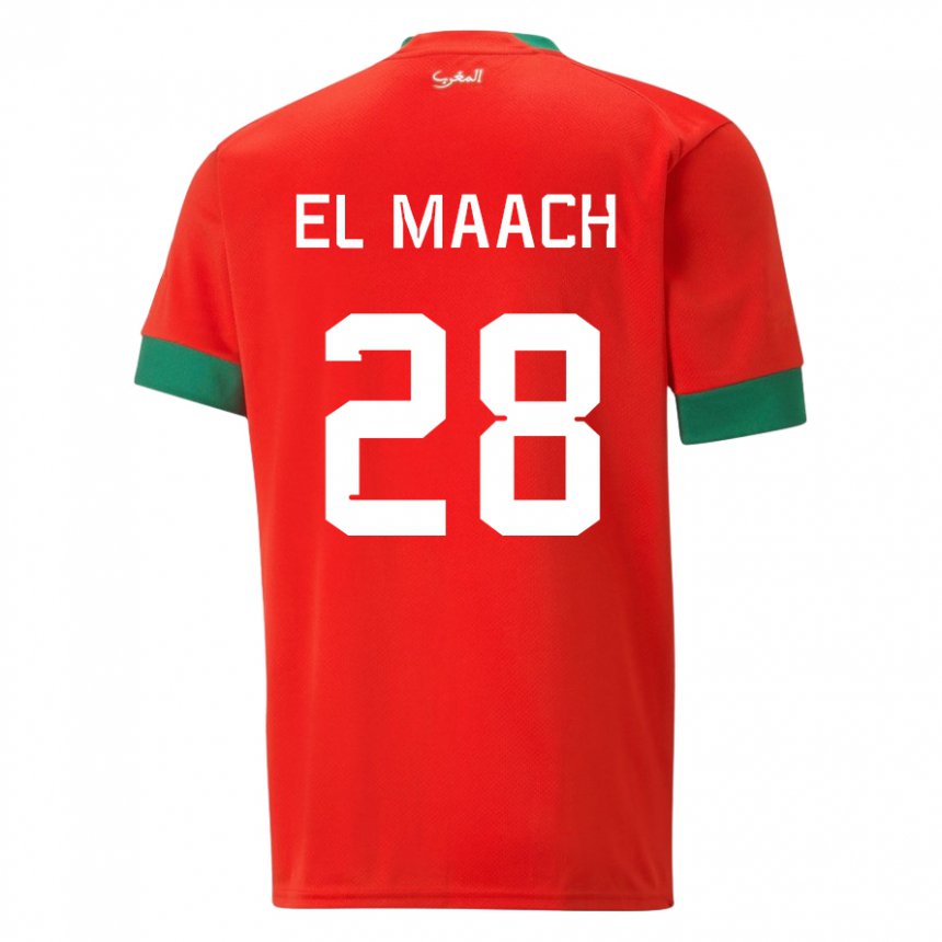 Kinder Marokkanische Fouad El Maach #28 Rot Heimtrikot Trikot 22-24 T-shirt Schweiz