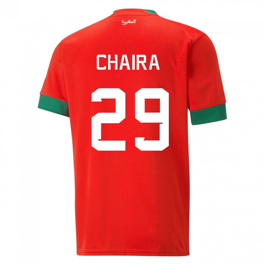 Kinder Marokkanische Ilyas Chaira #29 Rot Heimtrikot Trikot 22-24 T-shirt Schweiz