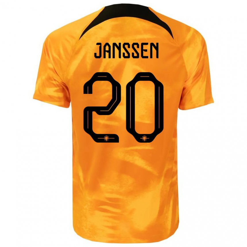Enfant Maillot Pays-bas Dominique Janssen #20 Orange Laser Tenues Domicile 22-24 T-shirt Suisse