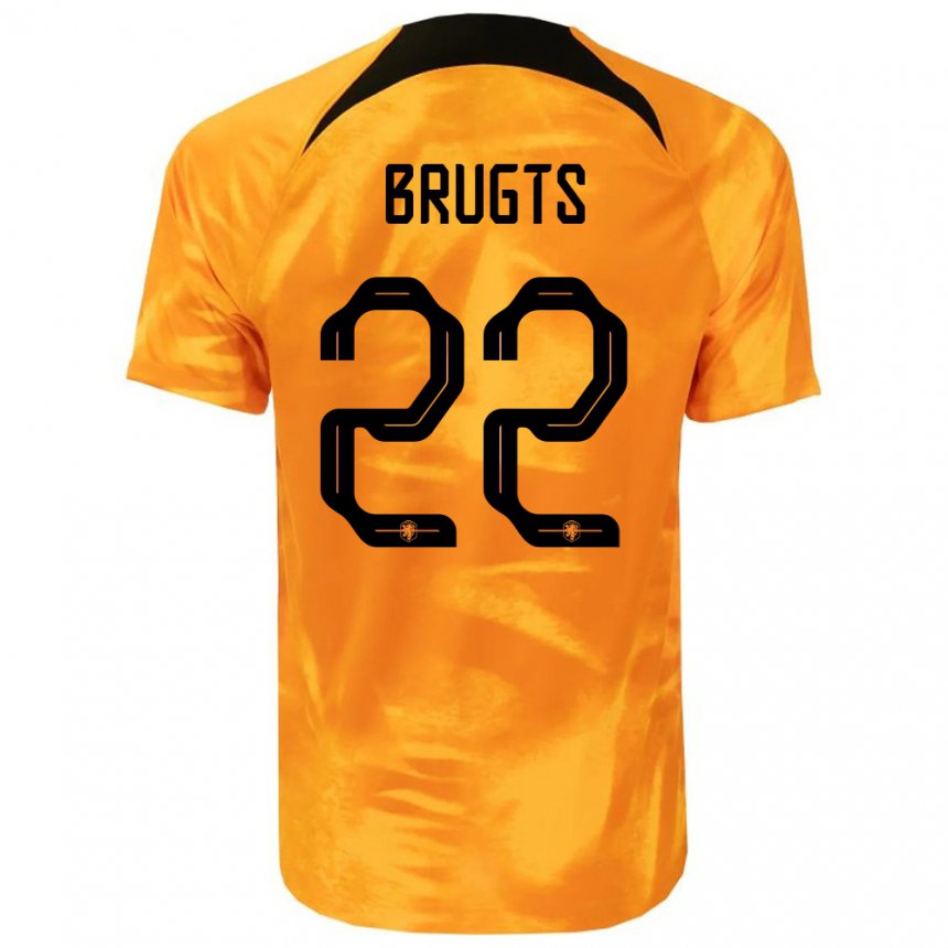 Enfant Maillot Pays-bas Esmee Brugts #22 Orange Laser Tenues Domicile 22-24 T-shirt Suisse