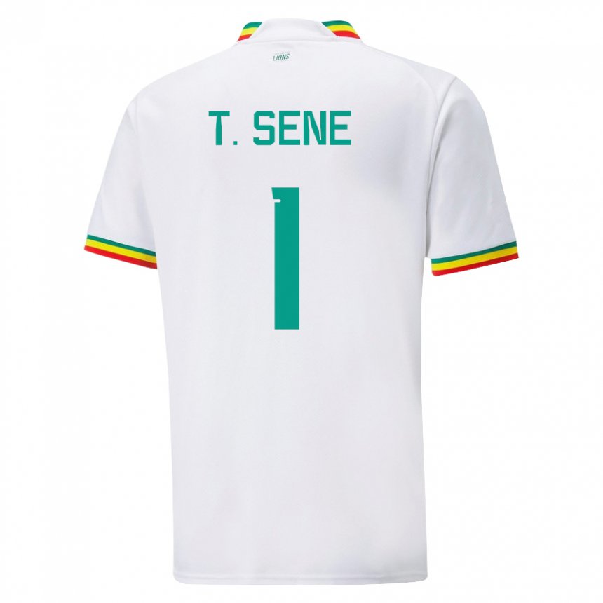 Enfant Maillot Sénégal Thiaba Gueye Sene #1 Blanc Tenues Domicile 22-24 T-shirt Suisse