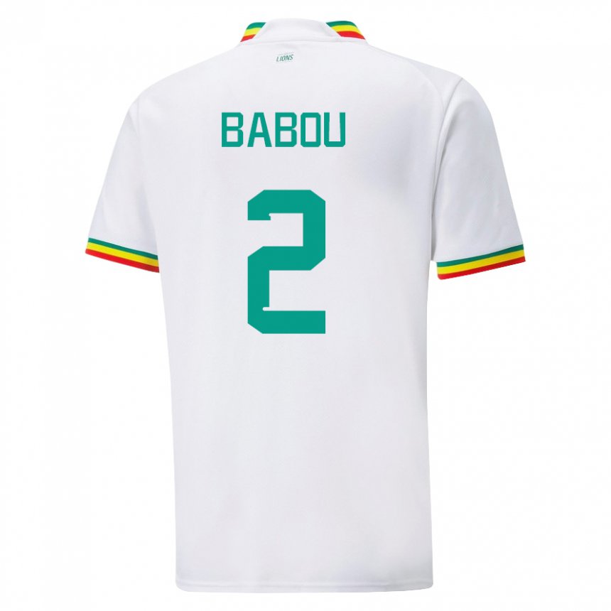 Enfant Maillot Sénégal Marieme Babou #2 Blanc Tenues Domicile 22-24 T-shirt Suisse