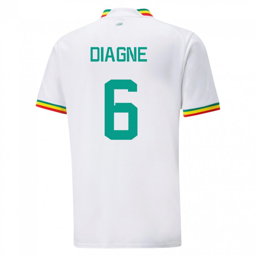 Kinder Senegalesische Edmee Diagne #6 Weiß Heimtrikot Trikot 22-24 T-shirt Schweiz