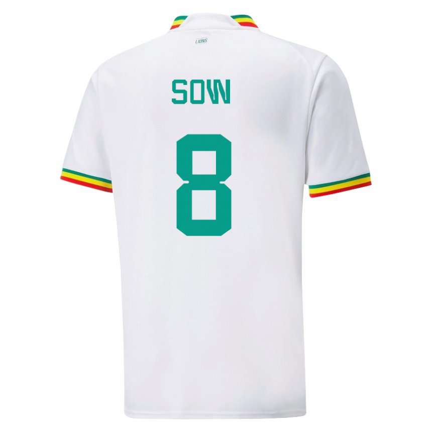 Enfant Maillot Sénégal Mbayang Sow #8 Blanc Tenues Domicile 22-24 T-shirt Suisse