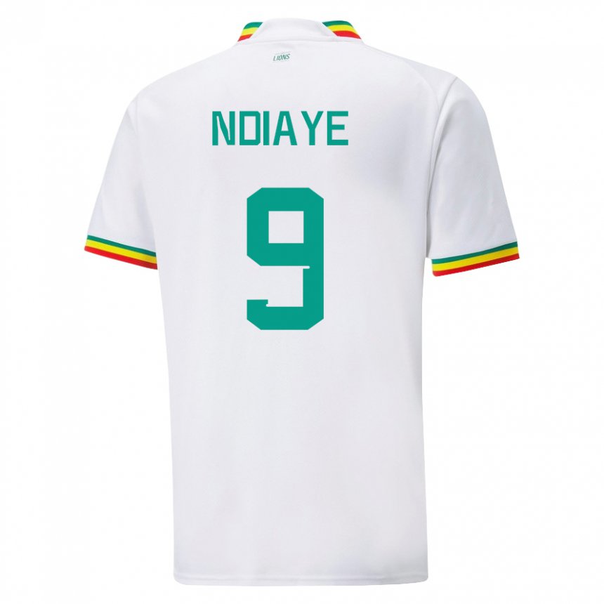 Kinder Senegalesische Nguenar Ndiaye #9 Weiß Heimtrikot Trikot 22-24 T-shirt Schweiz