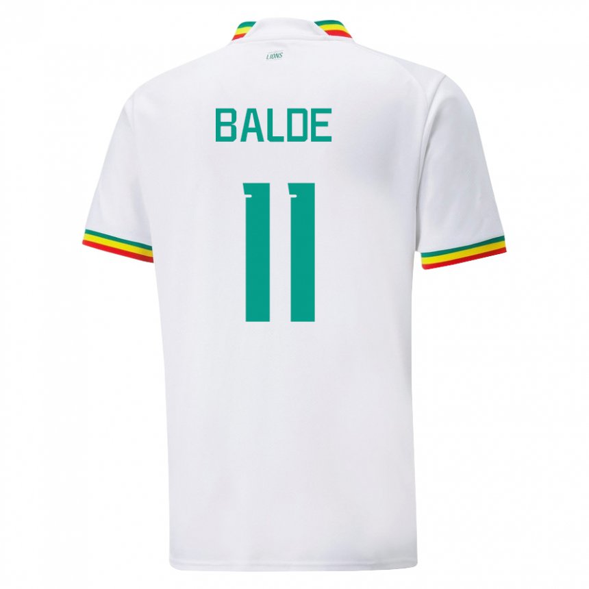 Enfant Maillot Sénégal Haby Balde #11 Blanc Tenues Domicile 22-24 T-shirt Suisse