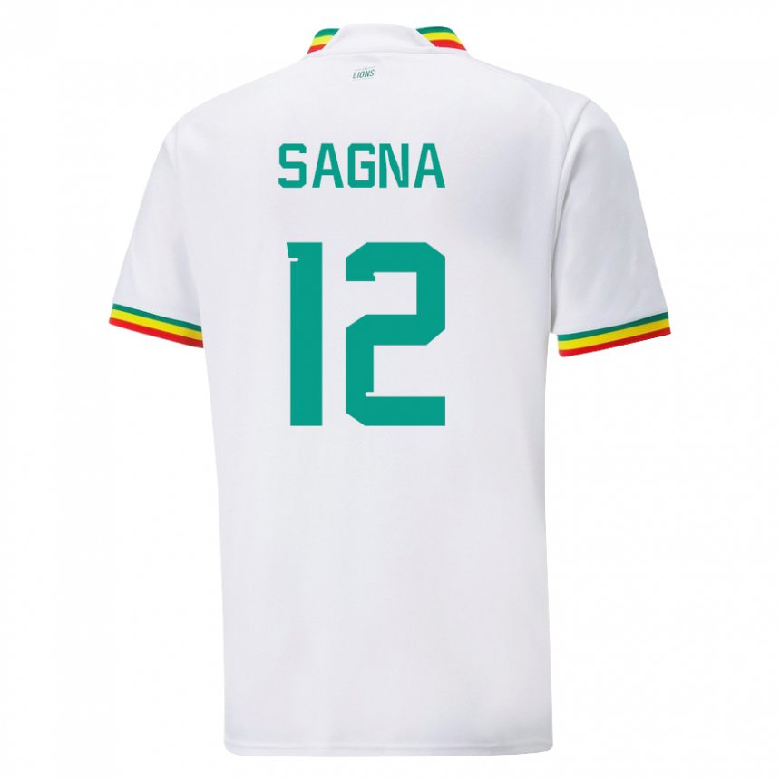 Enfant Maillot Sénégal Safietou Sagna #12 Blanc Tenues Domicile 22-24 T-shirt Suisse