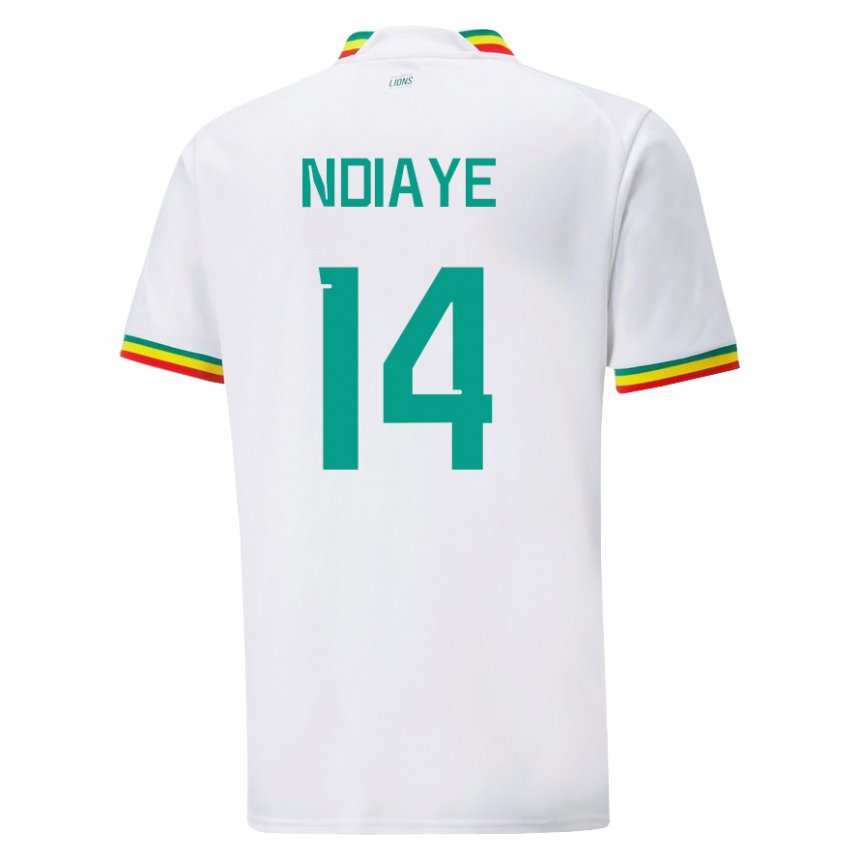 Enfant Maillot Sénégal Salimata Ndiaye #14 Blanc Tenues Domicile 22-24 T-shirt Suisse